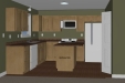 The Lexington IIs - Kitchen/Opt Island w Bkfst Bar